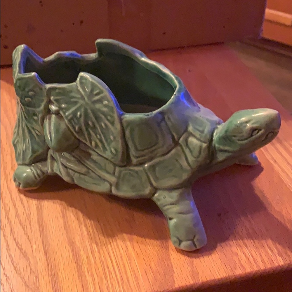 AUTHENTIC Vintage McCoy Pottery Turtle Planter